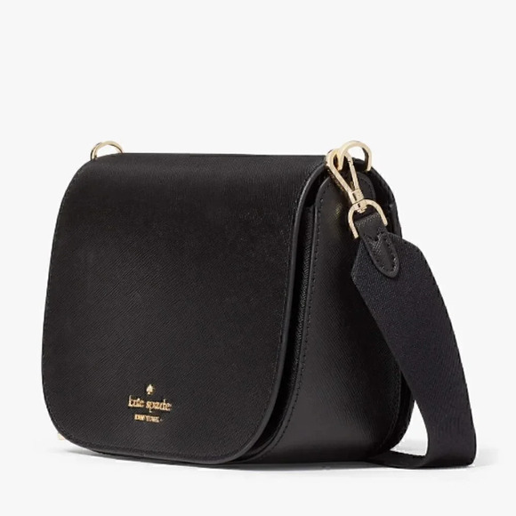NEW Kate Spade bag crossbody black leather gold-tone hardware NWT - Picture 8 of 12